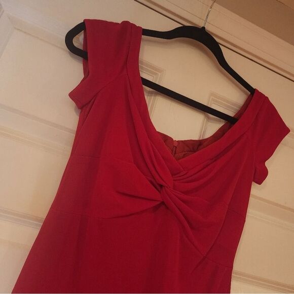 David Meister red short sleeve formal/prom maxi dress Size 8 - Picture 2 of 8